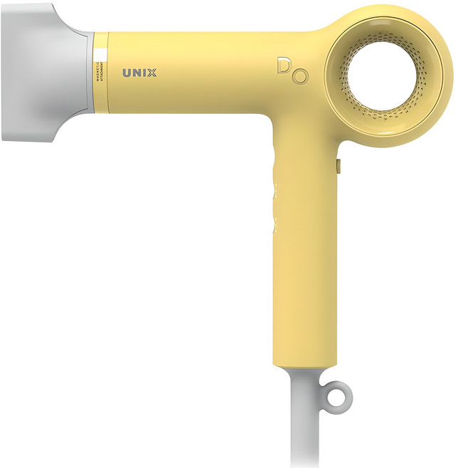 유닉스 BLDC 디오 저소음 초경량 드라이어 1650W, UN-A7310Y, 옐로우