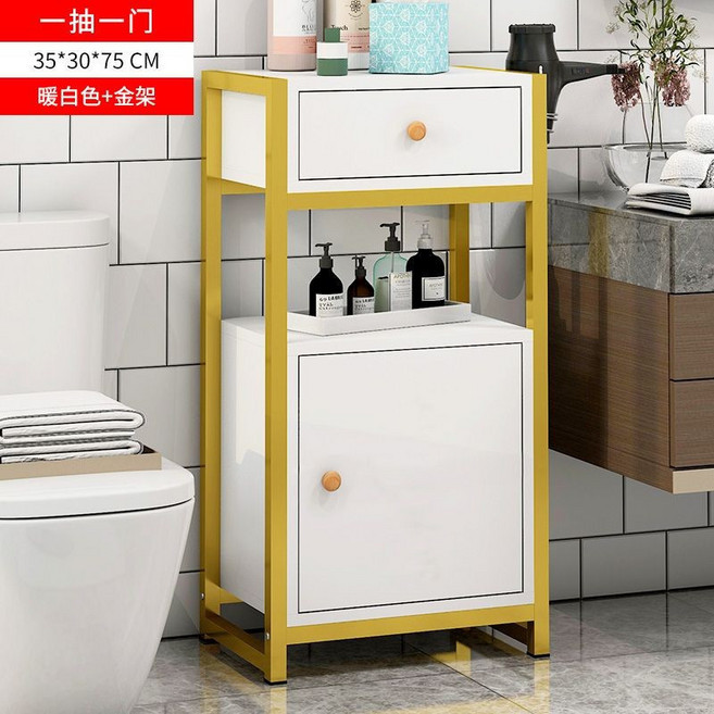 輕奢影樓化妝臺 帶燈鏡面收納化妝桌, 1個, 白板金框【75*30*35】, 白板金框