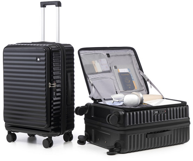 Tanit 전면 오픈 여행용 캐리어 기내용 확장형 100% PC TSA락 USB충전 3년A/S