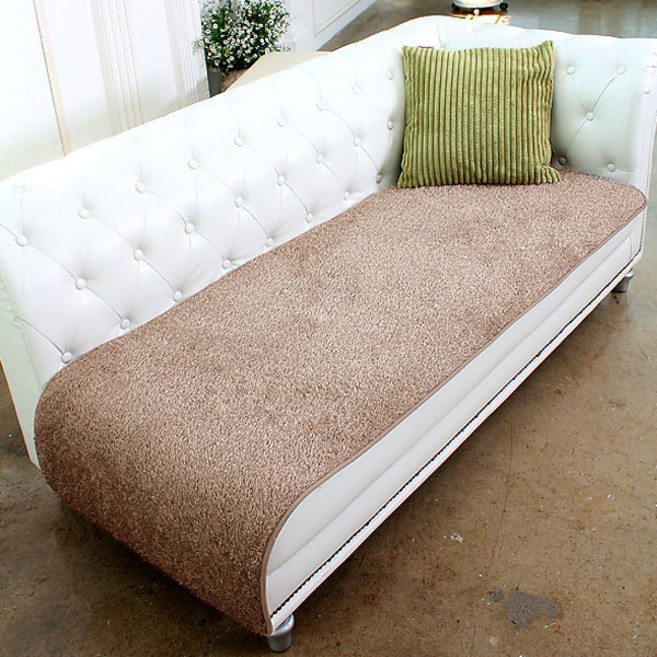 엘키 샤기 2인 3인 4인 쇼파매트 쇼파커버, 샤기 그레이브라운, 1개