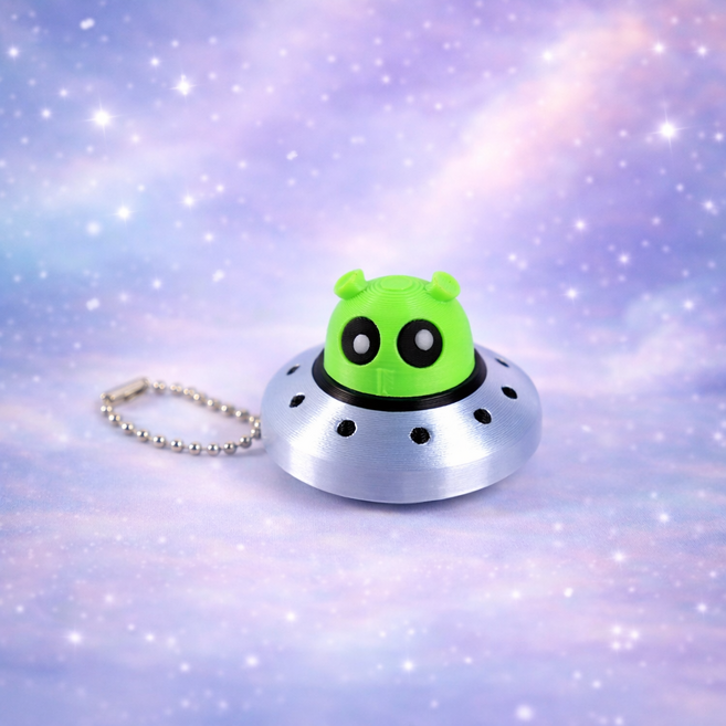 펫더월드 MBTI 외계인 스페이스 딸깍이 선물, 1개, 그린
