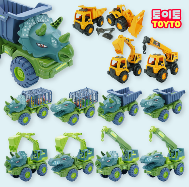 대형 공룡 자동차 중장비 장난감 포크레인 티라노트럭, 03_공룡 덤프트럭(티라노사우루스), 1개