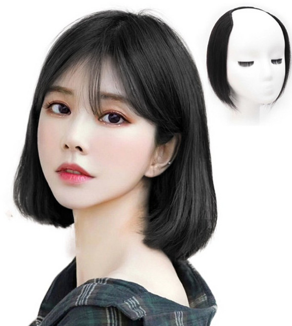 이쁘다샵 가발위드 짧은머리 스타일 어반쇼트 숱보충 붙임머리, 진한블랙20cm, 1개