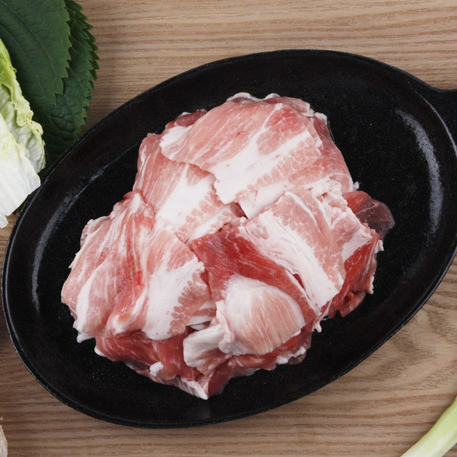 한돈 돼지 냉장육 뒷다리살 지방있음 : 냉동불고기용, 500g, 1개