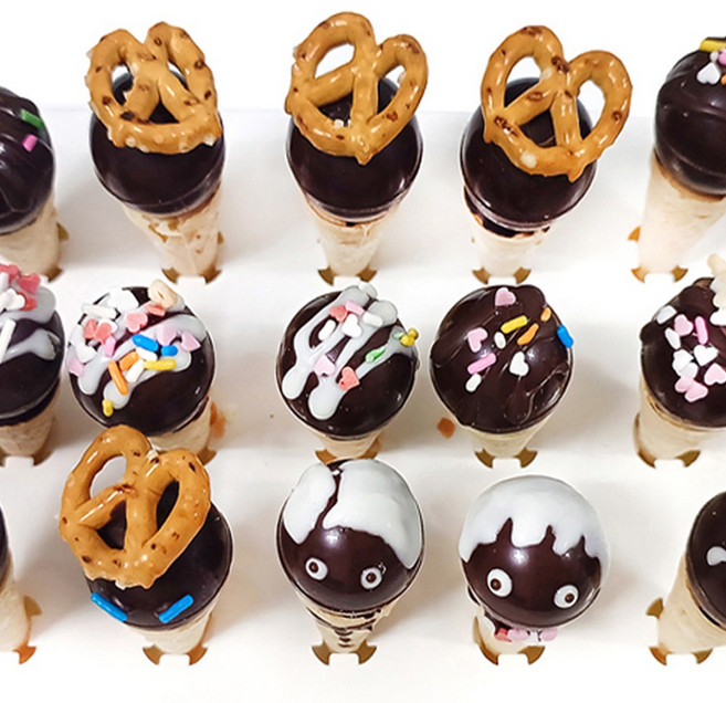 아이스크림 미니콘 만들기세트 초코과자 어린이 베이킹 수업 DIY키트 2인용/4인용 중 택, 1세트, 4인용