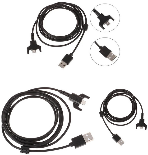 내구성 PVC USB 충전 케이블 1 피스 마우스 케이블 와이어 G900 G903 G703 G Pro Wireless Gaming Mouse Cable 용 호환 가능, 검은색