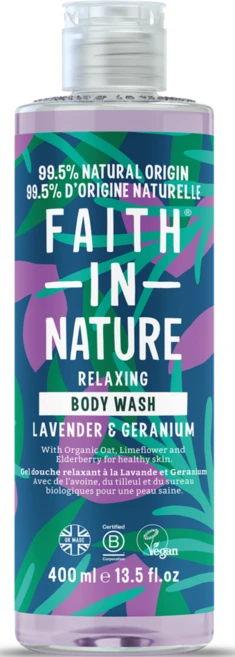 페이스 인 네이처 샤워 젤 & 버블 바스 라벤더 제라늄, 1개, 400ml - 쿠팡