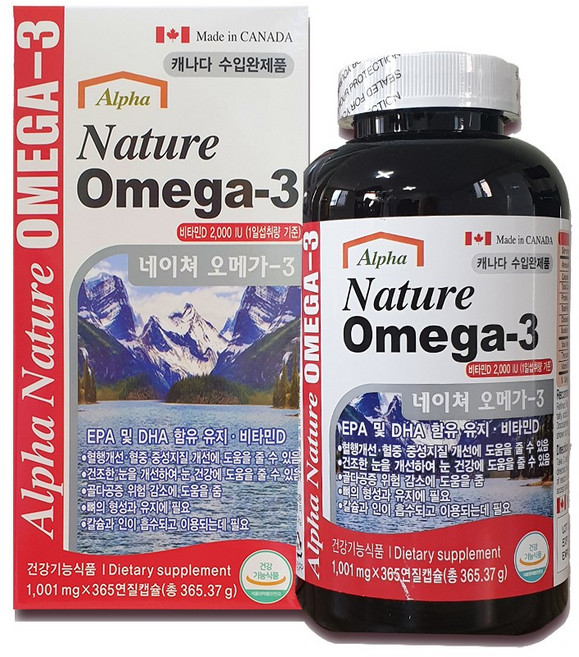 네이처 오메가3, 1개, 365정