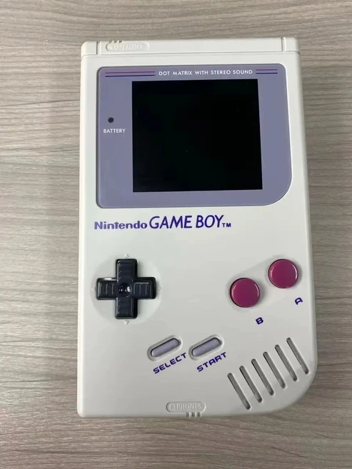 GameBoy - 오리지널 Nintendo DMG GB 게임 클래식 비디오 콘솔 IPS 패드에서 리퍼브됨, 01 빠른, 01 gray