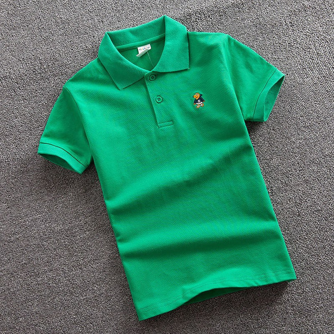 UPPERCUT 아동 반팔카라티 여름 반팔티 초등학생 단색 PK티셔츠 단체복 반티 등원룩 남녀공용