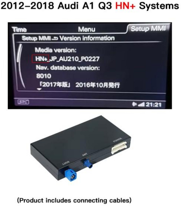 아우디 A1 Q3 2012-2018 2G/3G MMI HN RMC용 WRWD 무선 카플레이 안드로이드 오토 (에어플레이 미러링 기능, 01 CX-3GQ3-3G