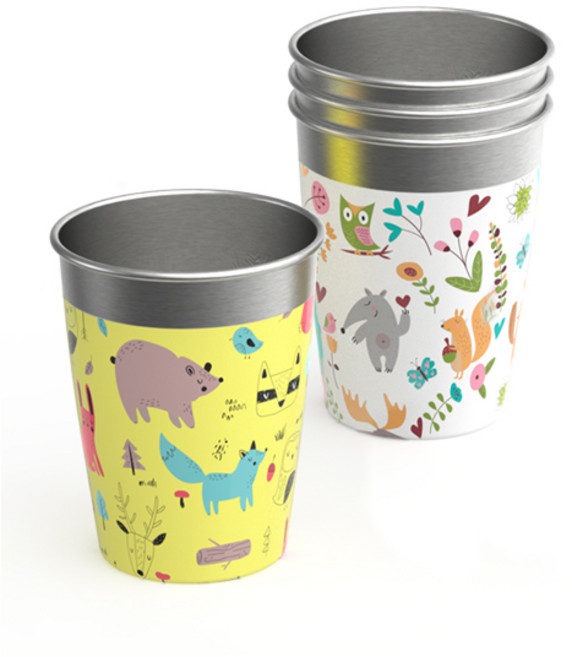 [SIGG] 지그 스테인레스 스틸 키즈 컵 세트(4pcs), ., 1개