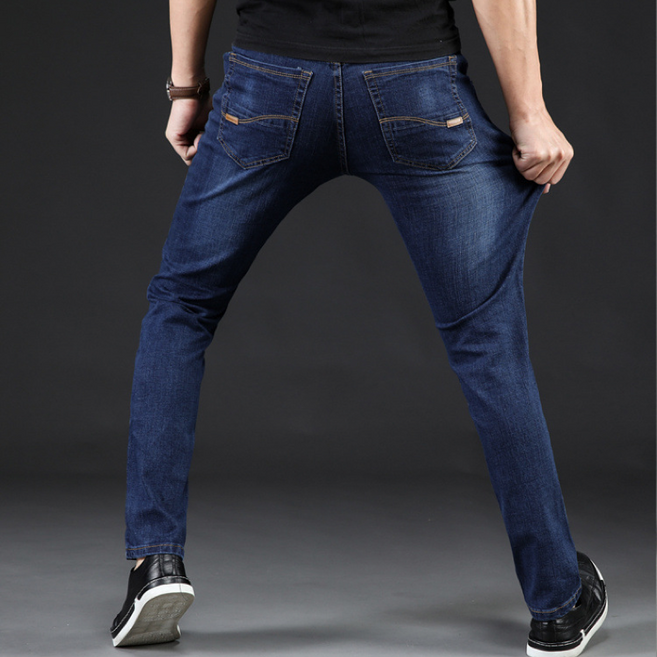 NUNUHANA 여름 쿨 남성용 베이직 워싱 스판 빅사이즈 청바지 Z89