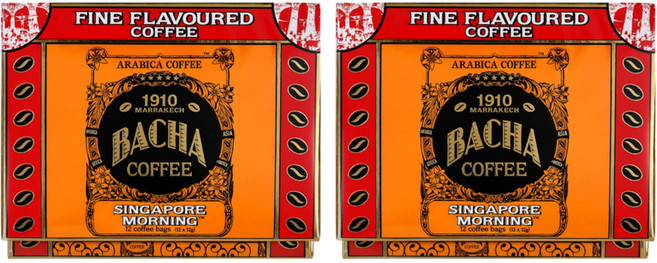 BACHA COFFEE 싱가폴 모닝 커피 기프트박스, 2개, 12g, 12개입