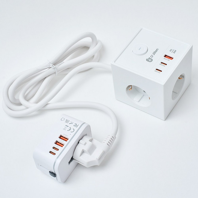 오지렌 여행용 고속충전 멀티탭 멀티어댑터, 1개, 화이트