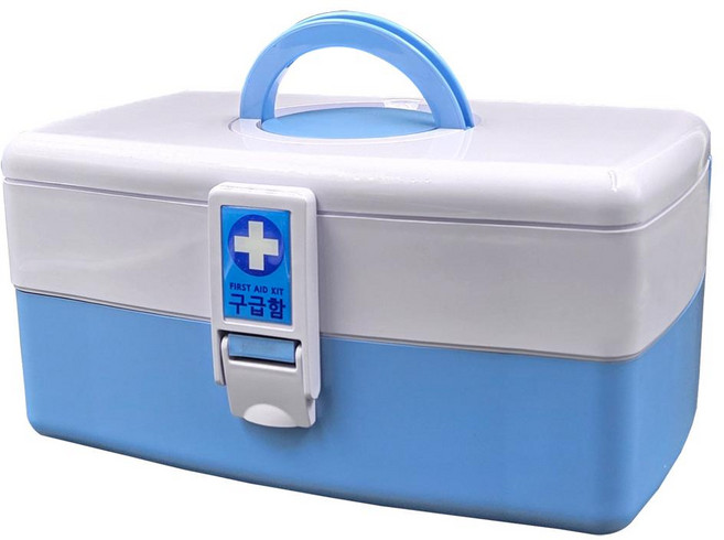 일진약품 구급함 1호 케이스 구급상자 구급약 비상약세트 약통 상비약, 구급함1호(내용물포함), 1개