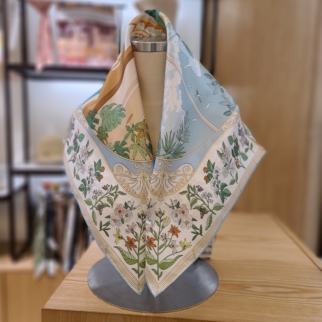 [AK분당점] [프라스] 바다풍경 양면 정사각 실크스카프 FG1061F