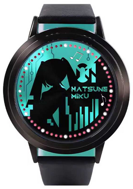 보컬로이드 하츠네 미쿠 LED 터치스크린 손목시계, 1개, 초음미래 하츠네 미쿠 LED 시계