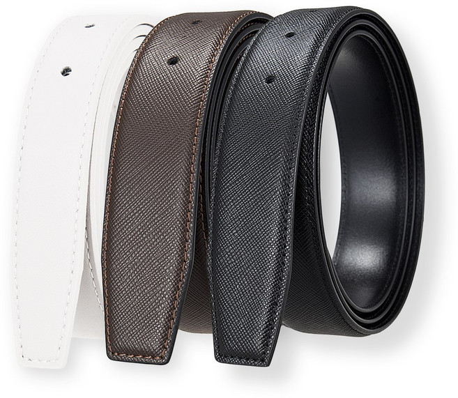 디에스알 소가죽 교체용 수동 벨트띠 / 사피아노 가죽 구멍띠 남자 여자 혁띠 특대