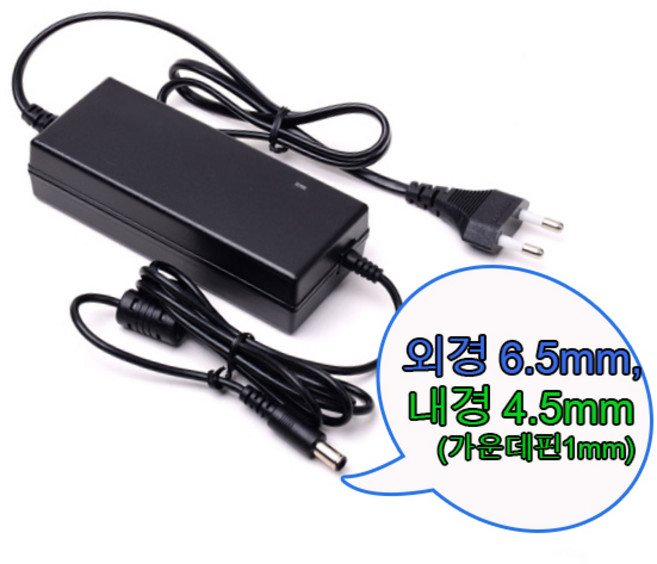 19V 3.42A 19342CC-641 LG용 코드일체형 어댑터(외경 6.5mm), 1개