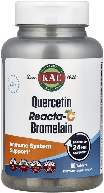 KAL 퀘르세틴 Reacta-C 브로멜라인 60정, 6개 - 쿠팡