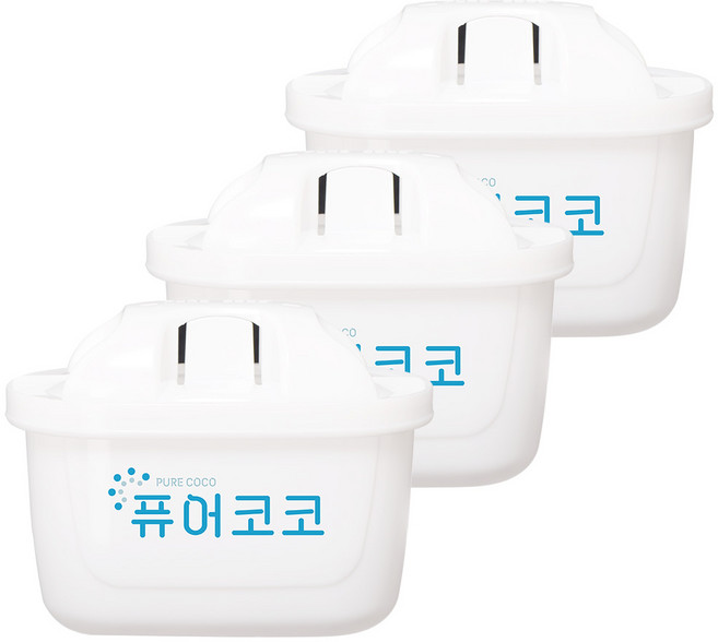 국산 브리타 막스트라 호환 퓨어코코 정수기 필터, 3개, 퓨어코코 필터