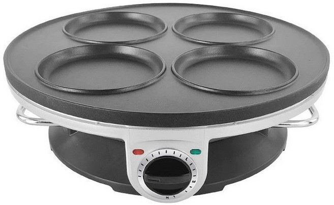 4구 계란후라이팬 팬케이크 업소용 전기 달걀 에그팬, 1. 실버 KS-35H4