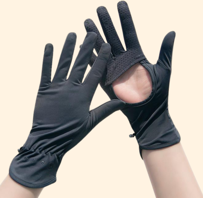 라라무브 자외선차단장갑 여성운전 UV장갑 스포츠, 1개, 매트블랙