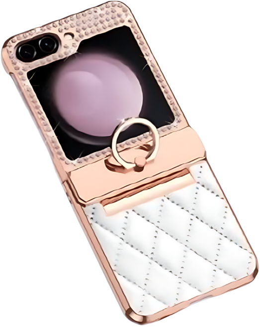 디씨즈잇 갤럭시 Z플립5 Z플립6 Z플립7 골드링 큐빅케이스 힌지보호