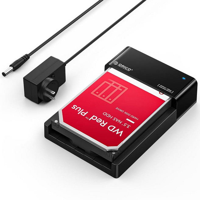 2.5인치 또는 3.5인치 HDD 최대 24TB SSD를 위한 ORICO 외장 USB 3.0-SATA 하드 드라이브 레이 플랫 도킹 스테이션 [UASP 지원]