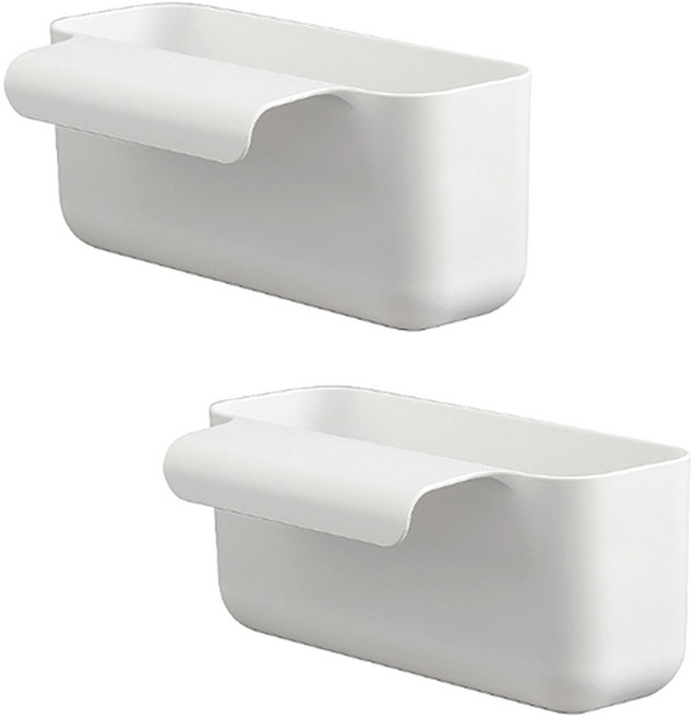 리빙캔버스 다용도 걸이형 수납 정리함, 2개, 화이트