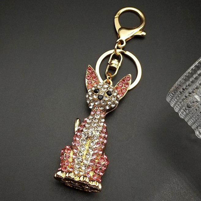 이집트 고양이 아비시니아 열쇠 고리 라인 크리스탈 러블리 동물 가방 장식 쥬얼리, 1개, 2. A
