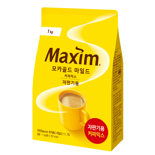 맥심 모카골드 마일드 커피믹스 (자판기용 커피), 3개, 1kg