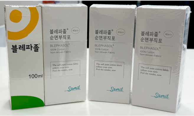 블레파졸 1세트(블레파졸 100ml+ 순면부직포80매) +추가 부직포 갯수 (사진 및 상세 페이지 반드시 참고), 2개, 추가부직포무색