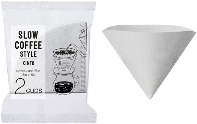 킨토 슬로우커피 스타일 코튼 페이퍼 필터 종이, 60개, 1세트