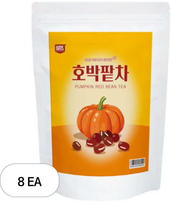 BMS 호박팥차 티백, 1.5g, 100개입, 8개
