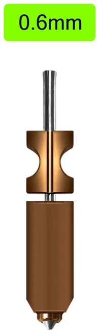 FlashForge Ad5x 노즐 강화 0.25 0.4 0.6 0.8 Adventurer Ad5x Flashforge Extruder Ad5x Hotend 3d 프린터, 10 0.6mm, 02 2PCS