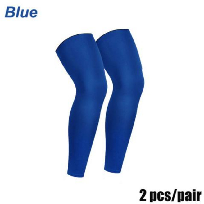 남녀공용 스포츠 연장 압축 레그 워머 농구 축구 사이클링 양말 무릎 종아리 슬리브 UV 썬 레그 워머 1 쌍, 16) 1 Pair Blue - XXL, 1개