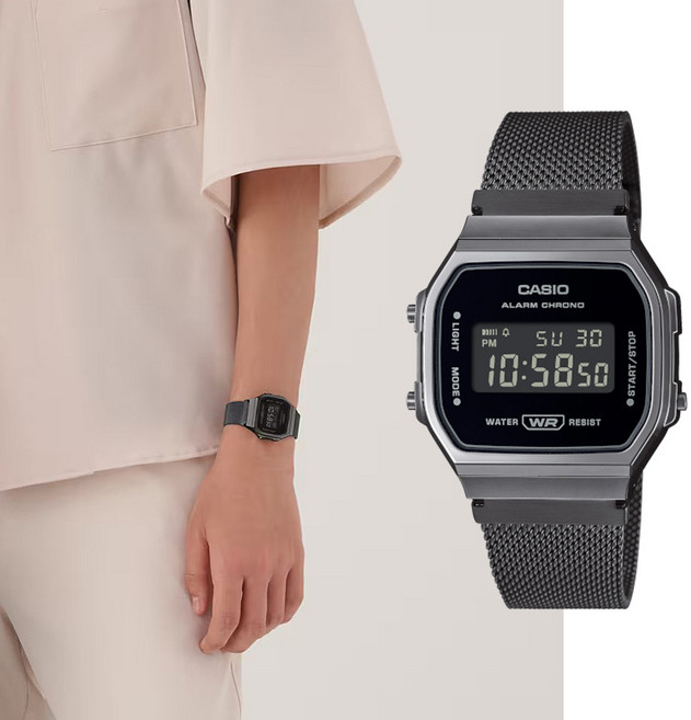 카시오 빈티지 스퀘어 메탈시계 A-168 손목시계 데일리학생 커플