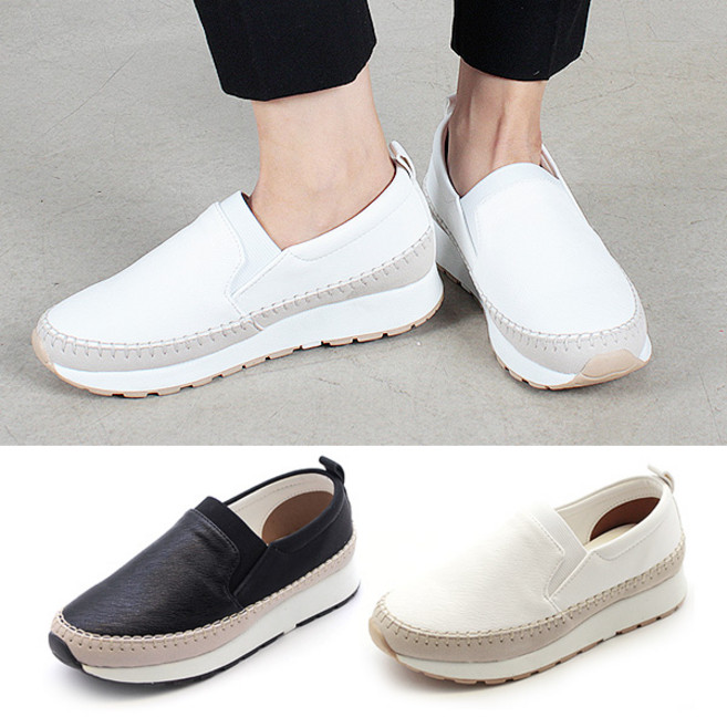 베라슈즈 편안한 착화감 세련된 스티치 밴딩 국산 여성 슬립온 스니커즈 단화 탐스 경량 밴드 데일리 워킹화 운동화 여자 에밀