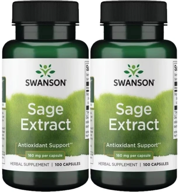 스완슨 세이지 추출물 160mg, 2, 2개, 100정 - 쿠팡