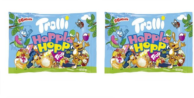 Trolly Hoppla Hopp 트롤리 호플라 홉 어쏘티드 구미 젤리 스낵 간식 26개입 450g 2팩