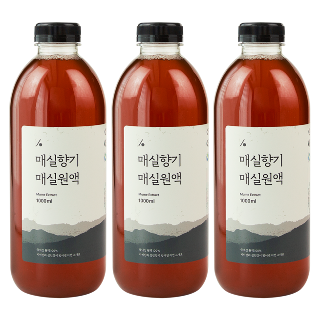 시골원 매실향기 매실청 매실액, 3개, 1000ml