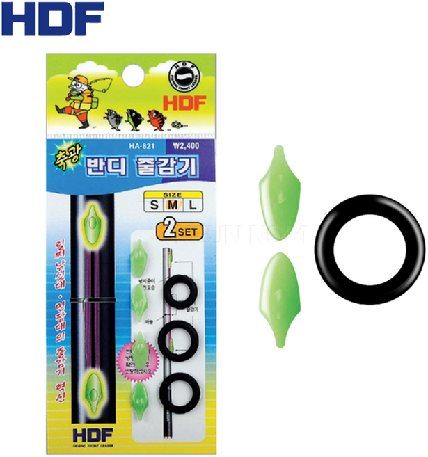 HDF 축광 반디 줄감기 낚싯대줄감기 민장대줄감기, 1개