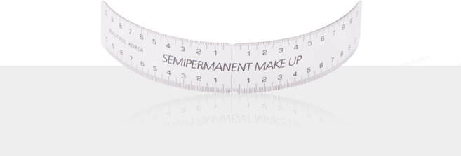 눈썹자 메이크업 곡선자 눈썹디자인 디자인용 룰러 반영구화장 재료, 1개