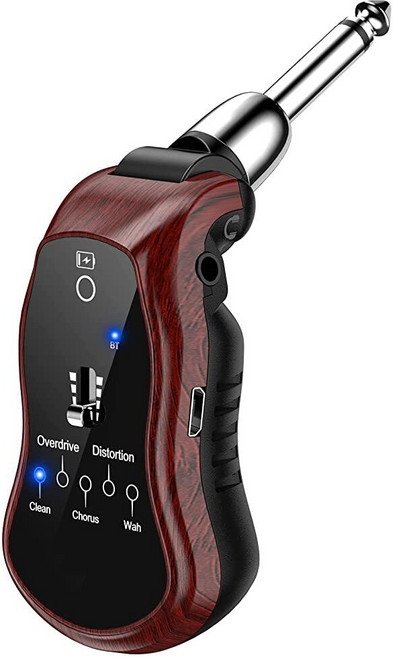 CAMOLA 기타 헤드폰 앰프 미니 휴대용 플러그 충전식 여행용 포켓 일렉트릭 베이스 블루투스 수신기 클린 코러스 플랜저 메탈 및 Wah 5가지 효과
