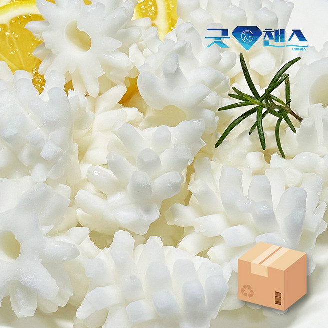 [굿챈스]솔방울 오징어 1BOX 2kg(200g x 10팩) 짬뽕재료 칼집오징어, 2kg x 1개, 10개, 2kg