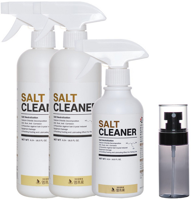 정우케미칼 염프로 염분 중화제 제거제 릴 세척 정비, 1세트, 1.3L