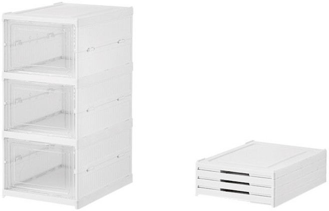 折疊收納鞋盒, 三層, 1個