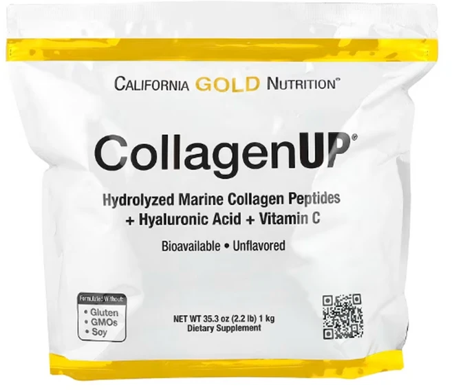 캘리포니아골드뉴트리션 CGN 가수분해 콜라겐 펩타이드 CollagenUp 무맛 1kg 히알루론산 히알론산나트륨 아스코르브산칼슘 칼슘아스코베이트, 1개 - 쿠팡